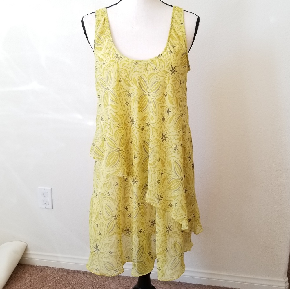 Rachel Roy Women's Yellow Summer Dress Medium